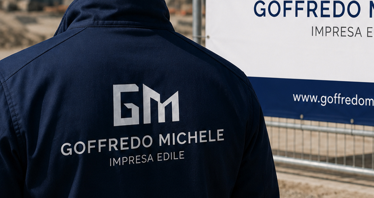 Logo dell’Impresa Edile Goffredo Michele applicato sulla divisa da lavoro