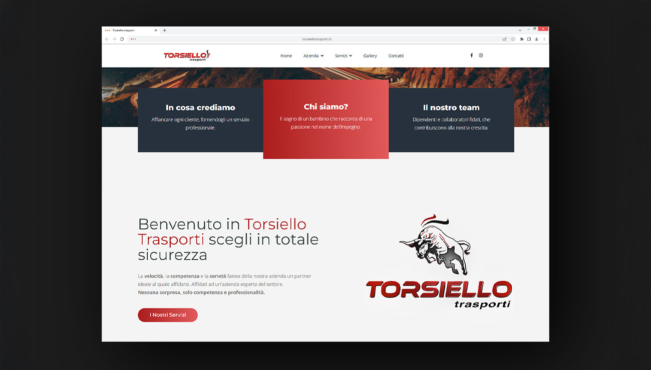 Sito web Torsiello Trasporti