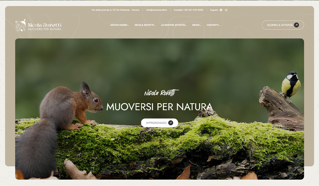 Muoversi per Natura – Sito Web