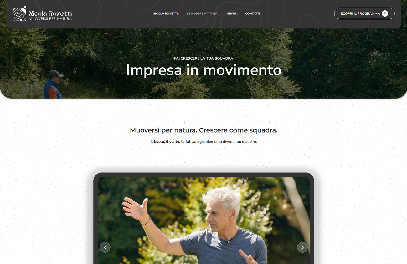 Muoversi per Natura – Dettagli interfaccia